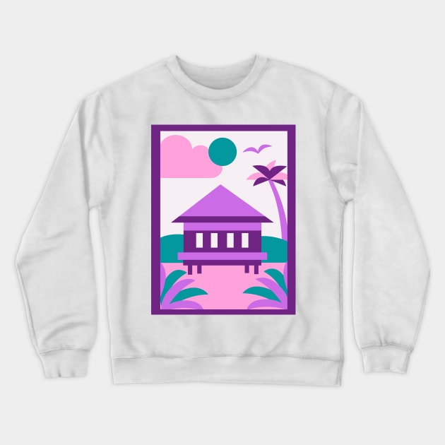 Beach House Crewneck Sweatshirt by Bishop Creations